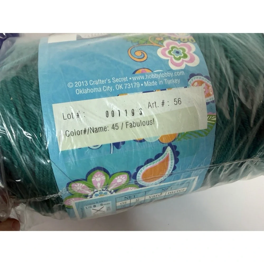 Crafter's Secret‎ Big Idea Acrylic Yarn 3 Skeins New 16oz Each